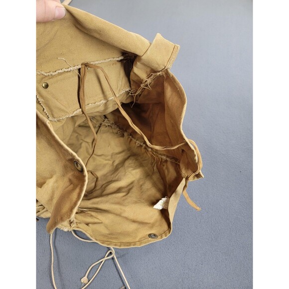 Vintage Boy Scouts of America National Council Canvas Leather Backpack Rustic - Picture 8 of 16